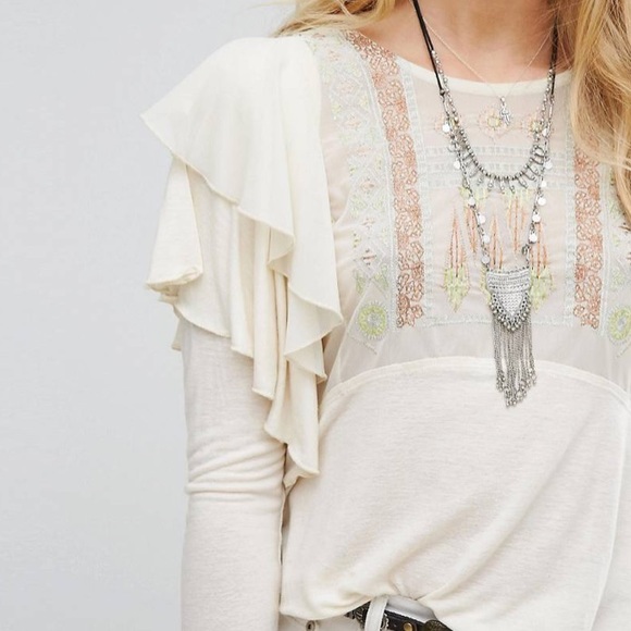 Free People La Cienga Embroidered Top - Picture 2 of 14